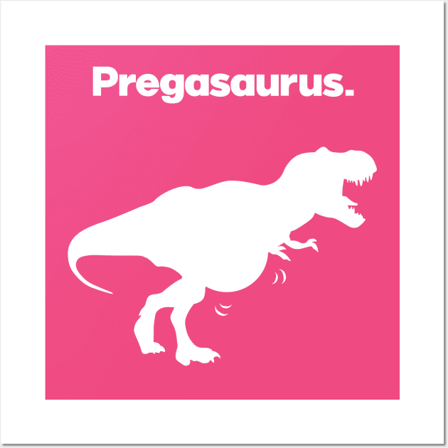 Pregasaurus Pregnant Dinosaur T-rex Wall Art by Wearing Silly